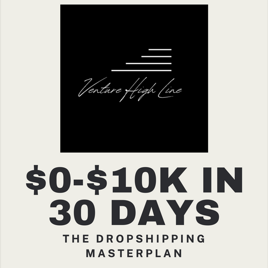 $0-$10k In 30 Days The Dropshipping Masterplan (Ebook)